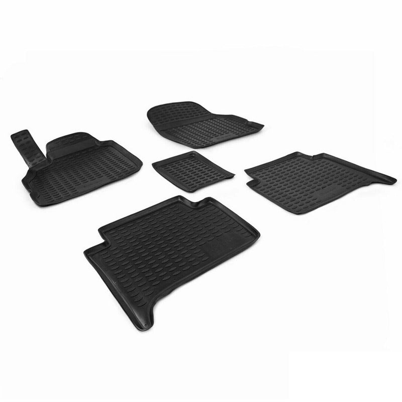 OMAC Tapis de sol pour Renault Scenic 2003-2009 sur mesure en caoutchouc Noir