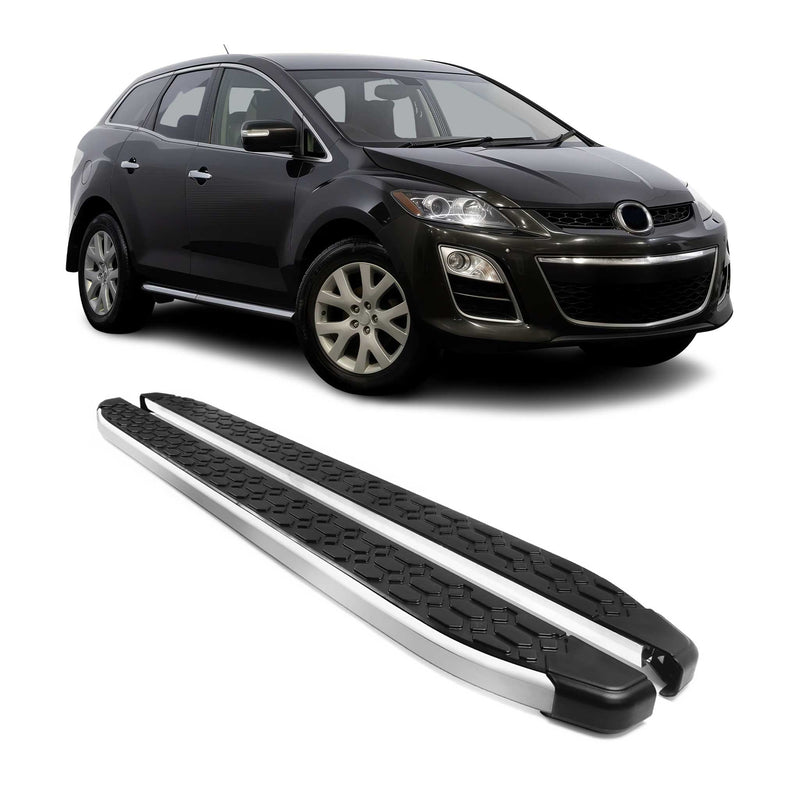 Marchepieds Latéraux pédale pour Mazda CX-7 2006-2012 Gris Noir Aluminium 2Pcs