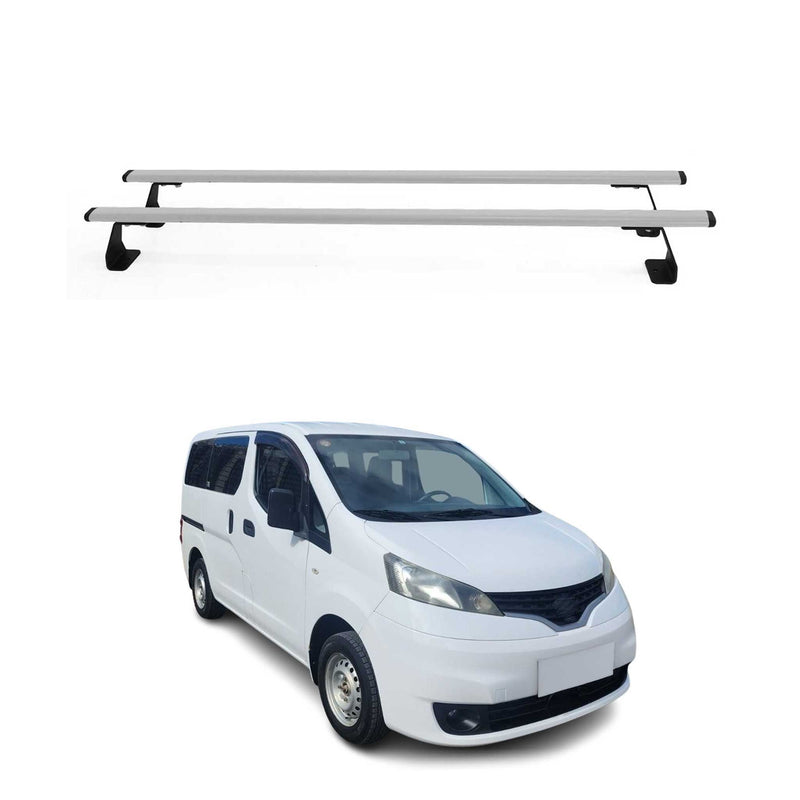 Barres de toit transversales pour Nissan NV200 2010-2025 Acier Gris 2 pcs