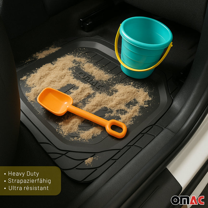 Tapis de sol pour Mercedes A Klasse W169 W176 W177 Noir 4 Pcs