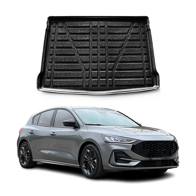 Tapis de Coffre pour Ford Focus mk4 2019-2025 5Portes en TPE Noir
