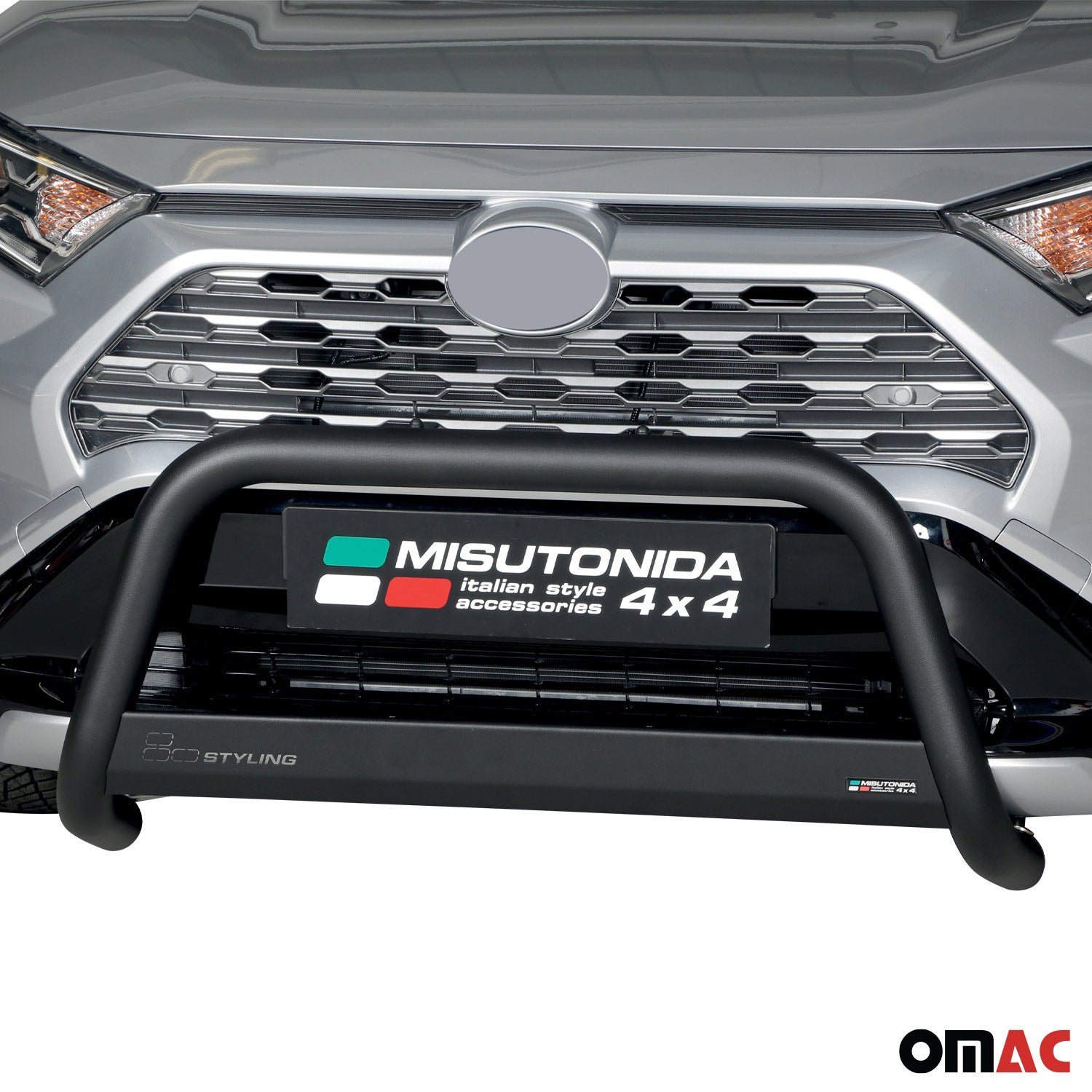Pare-buffle Avant pour Toyota RAV4 XA50 Hybride 2019-2025 63 mm en Acier Noir