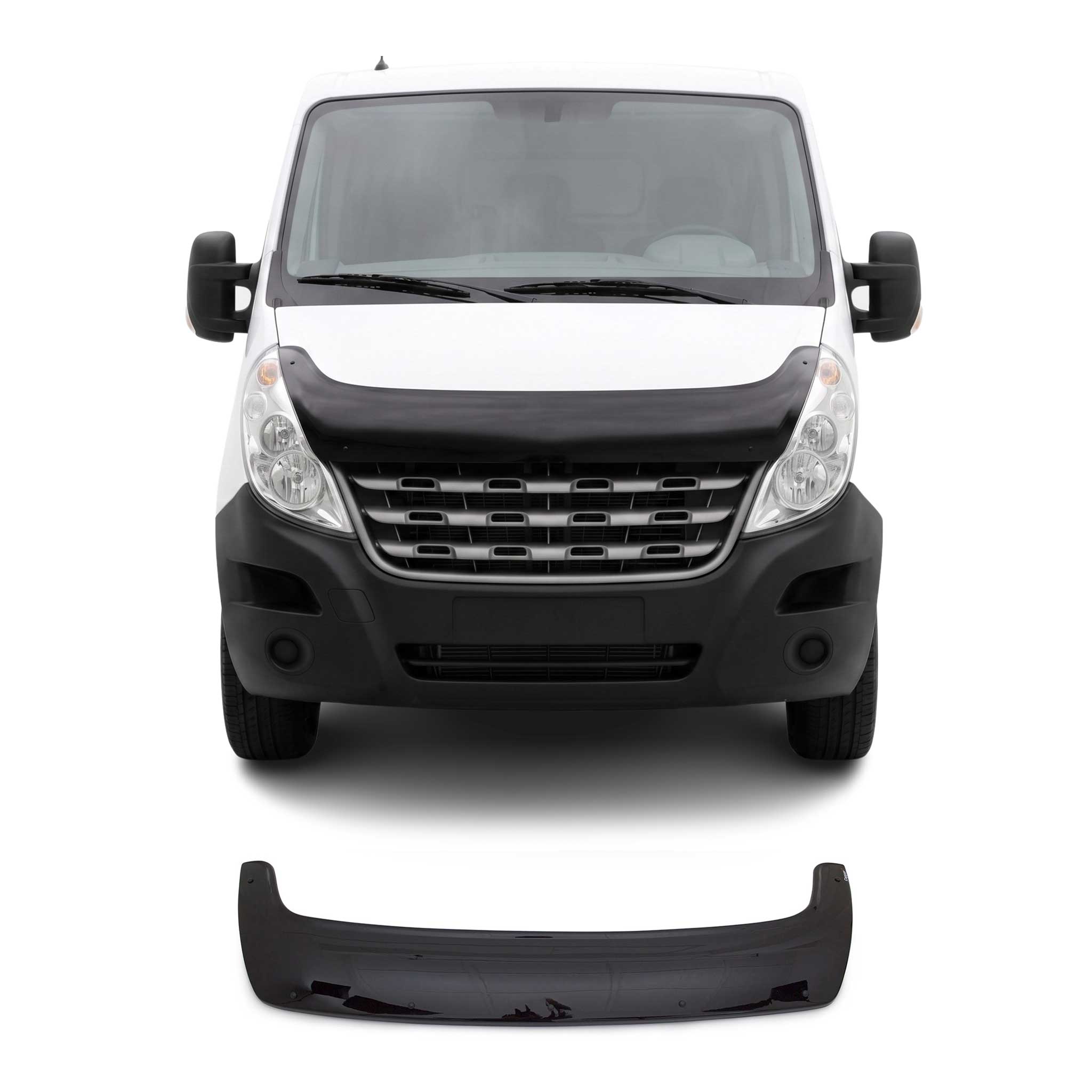 Deflecteurs d'air capot de voiture pour Renault Master 2010-2014 Acrylique Noir