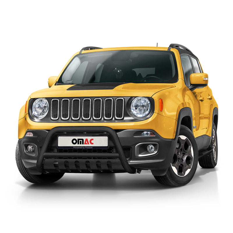 Pare-Buffle Avant Pour Jeep Renegade 2014-2021 Acier Inox Noir