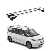 Barres de toit Transversales pour VW Multivan T7 2022-2026 TÜV Aluminium Gris 2x