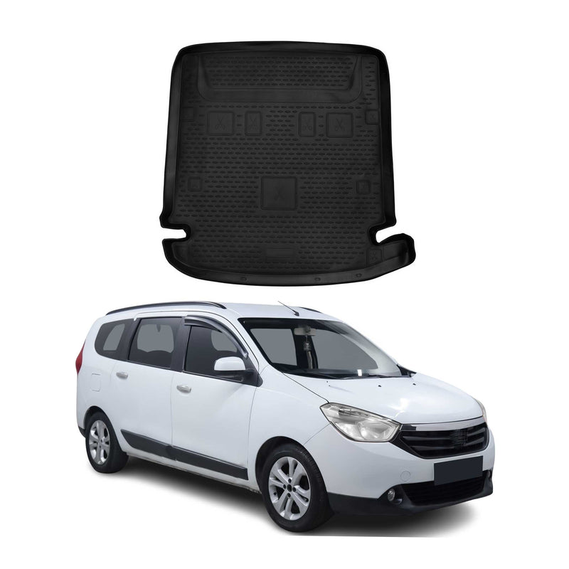 Tapis de Coffre pour Dacia Lodgy 2012-2022 TPE Noir