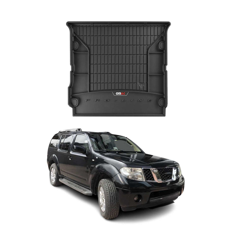 Tapis De Coffre pour Nissan Pathfinder 2005-2012 TPE Noir 1 Pcs