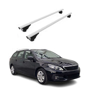 Barres de toit Transversales pour Peugeot 308 II Kombi 2013-2021 Acier Gris 2Pcs