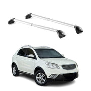 Barres de toit pour Ssangyong Korando 2010-2019 5P Gris Argenté 2 pièces ABE
