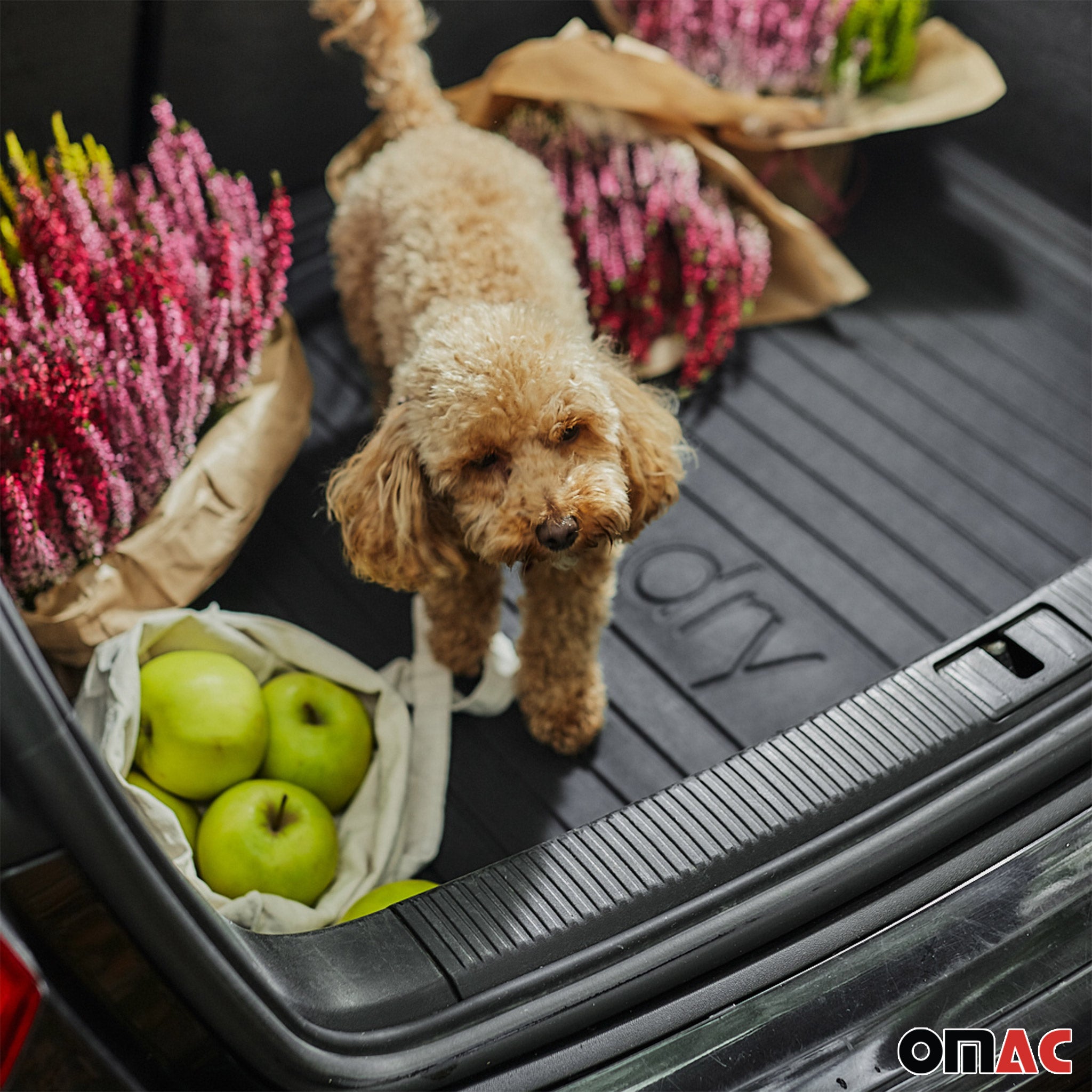 Tapis de coffre pour Kia Sorento III 2014-2020 7places 3.rangée dépliée TPE Noir