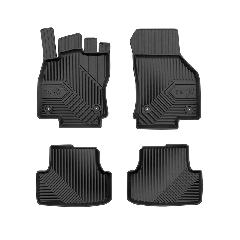 Tapis de sol No.77 pour VW Golf HB mk8 2019-2025 sauf mild hybrid TPE Noir 4Pcs
