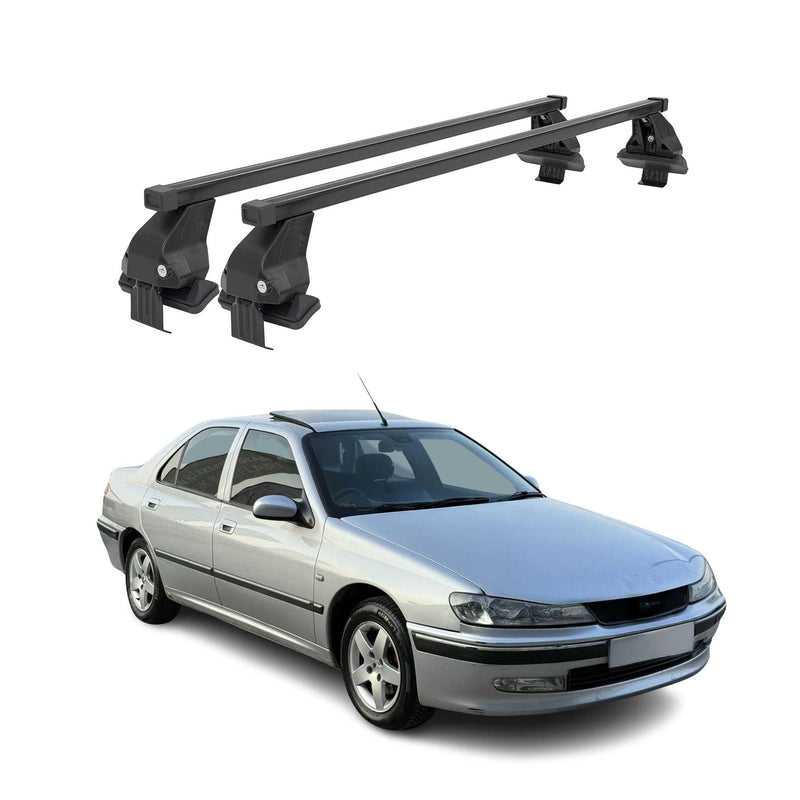 Barres Transversales Menabo pour Peugeot 406 1995-2005 Noir