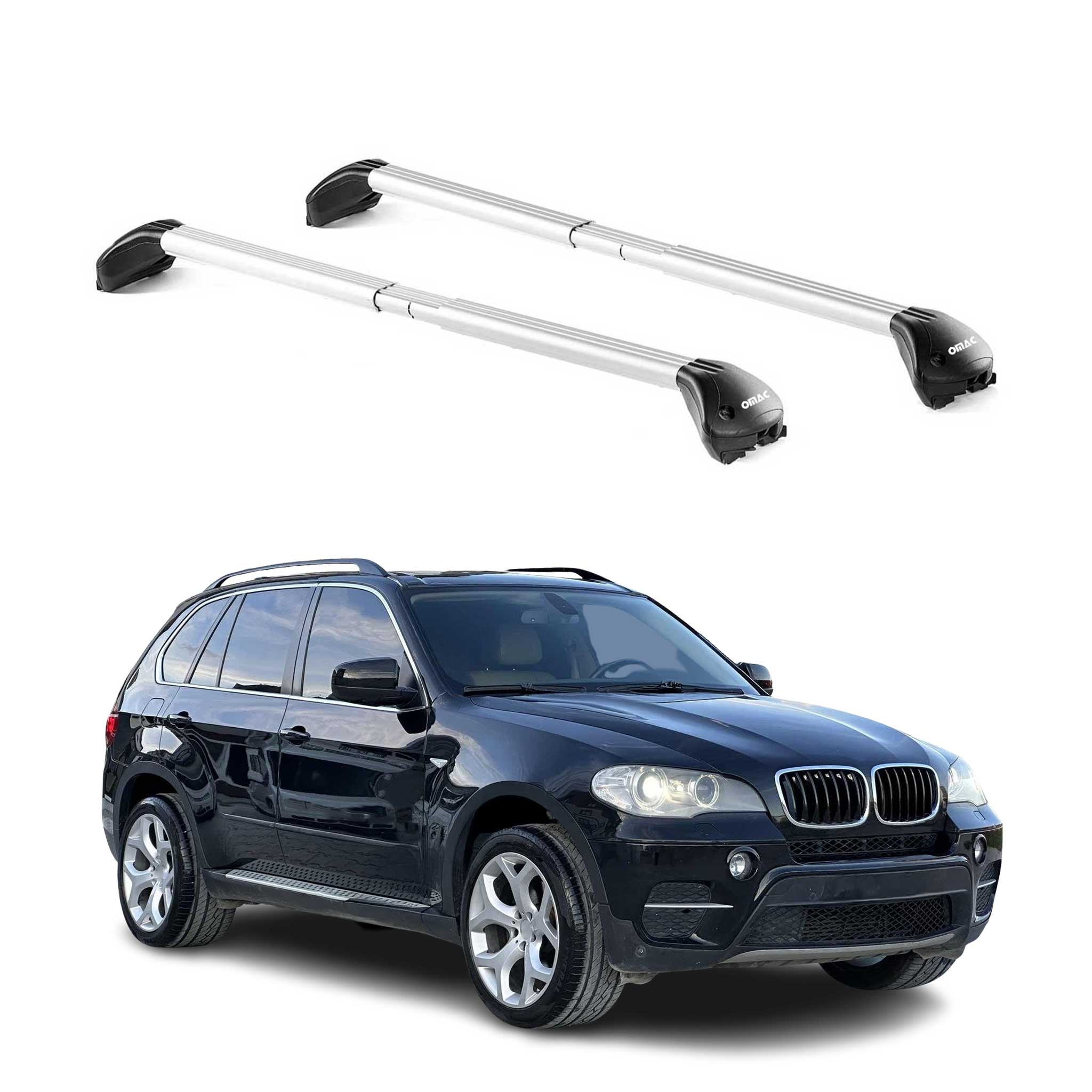 Barres de toit pour BMW X5 E70 E53 1999-2013 5P Gris Argenté 2 pièces ABE