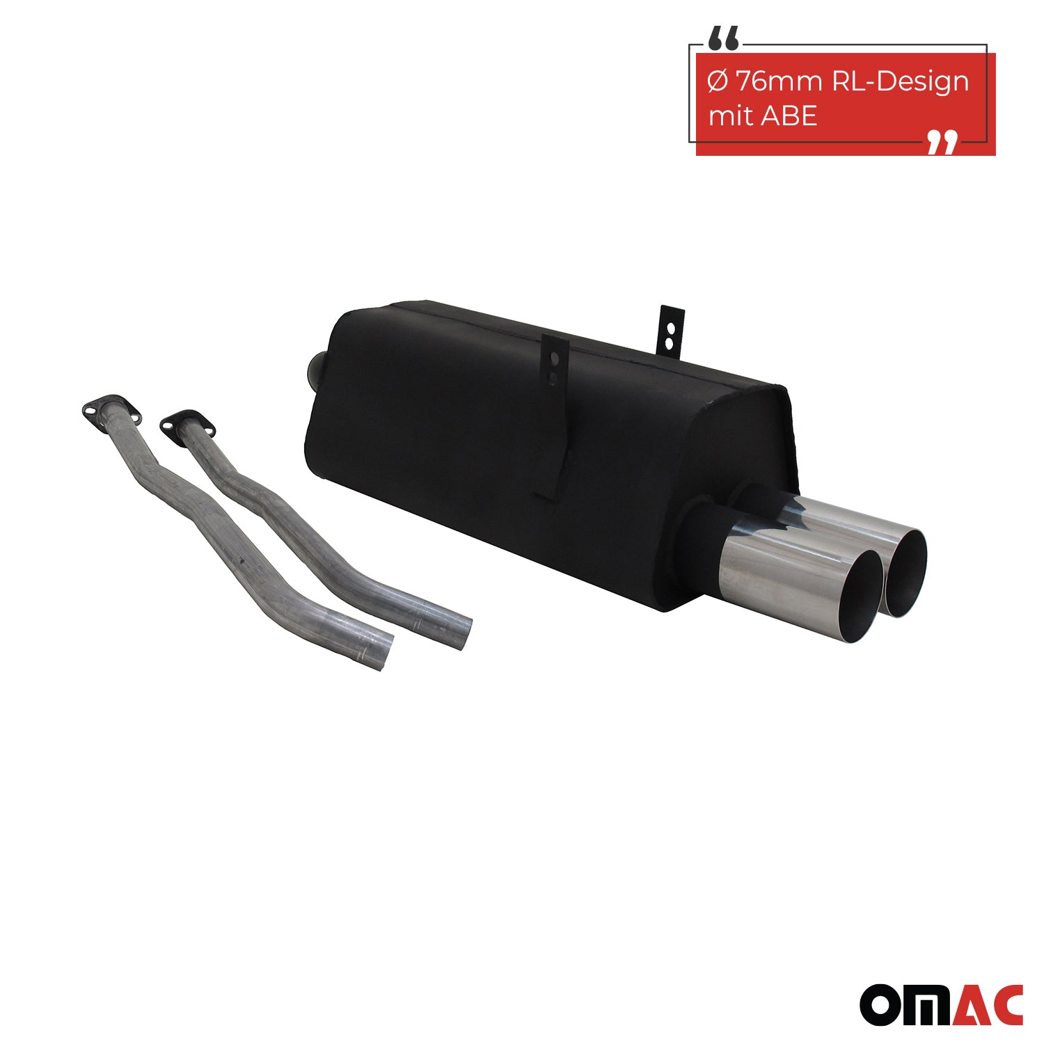 Échappement arrière sport Novus pour BMW Série 3 E36 325i 2x76mm RL-Design ABE
