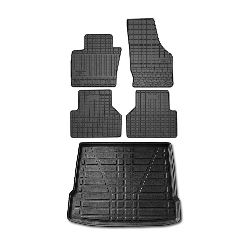 Kit Tapis de sol et coffre pour Audi Q3 8U 2011-2018 Noir TPE