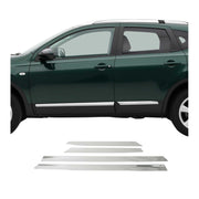 Garniture Baguette de porte latérale pour Nissan Qashqai +2 2008-2014 inox 4Pcs