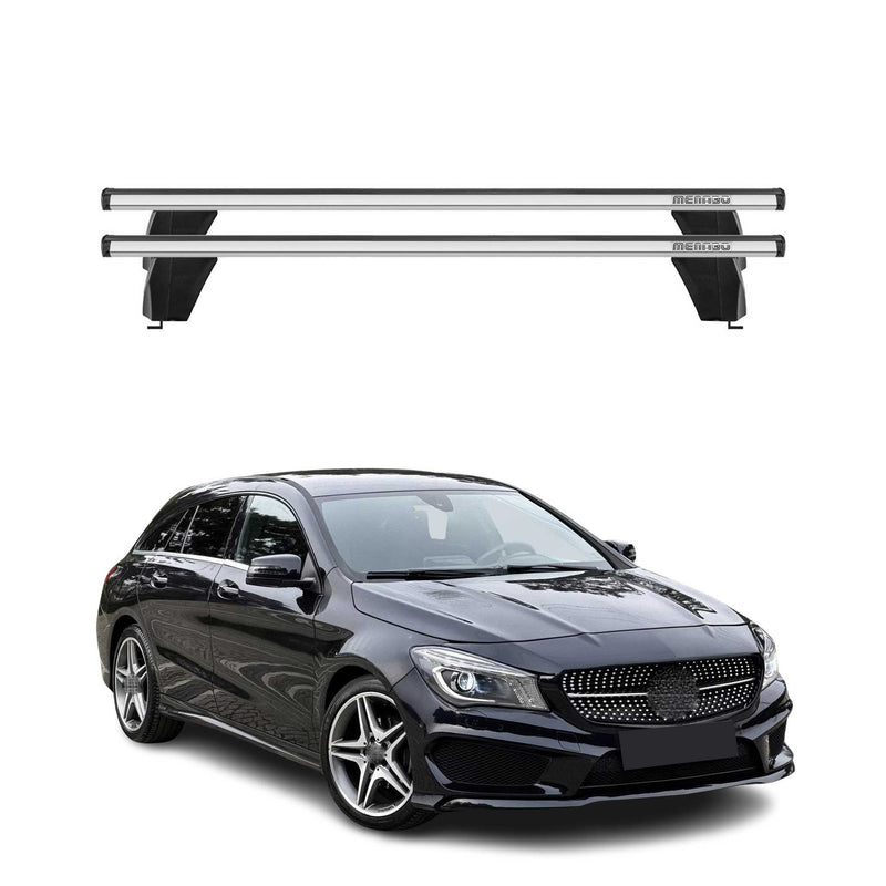 Menabo Barres de toit Transversales pour Mercedes CLA X117 2015-2025 Alu Gris