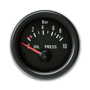 Manomètre pression d'huile Manomètre vintage pression d'huile noir Ø52mm Noir 1x