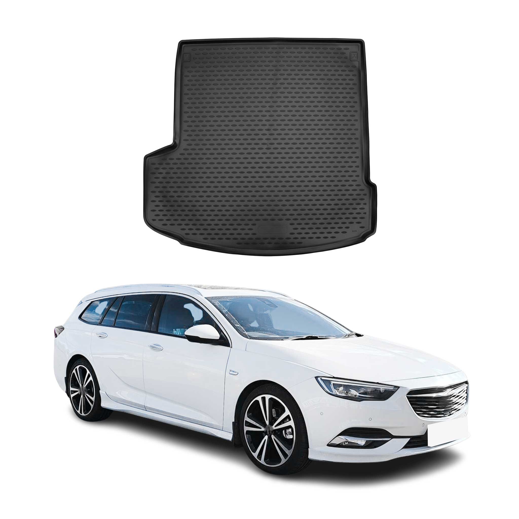 OMAC Tapis de coffre pour Opel Insignia B Z18 2017-2022 en caoutchouc Noir