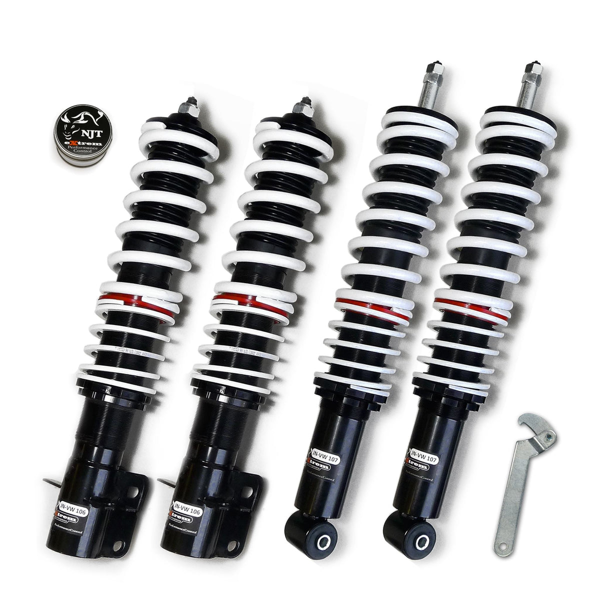 JOM NJT-Extrem Combinés Filetés pour VW Golf 1 1974-1983 Cabriolet 1979-1993
