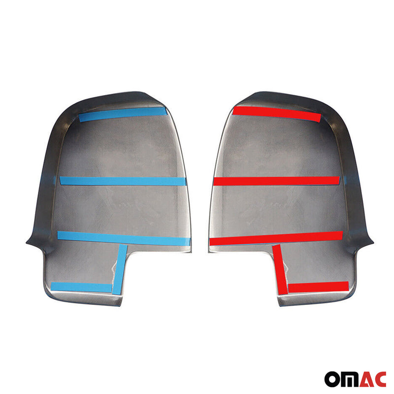 Coques de Rétroviseurs pour Mercedes Sprinter 907-910 2018-2025 en Acier Brossé