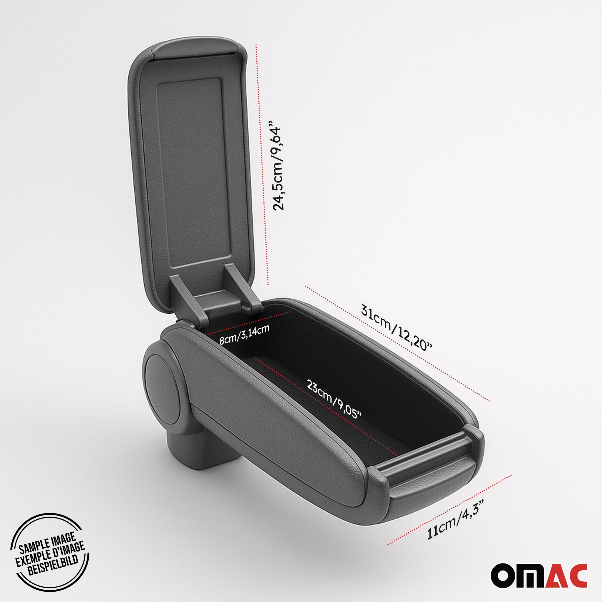 Accoudoir pour Nissan Juke 2011-2019 Vinyl Abs Gris Central Organiseur