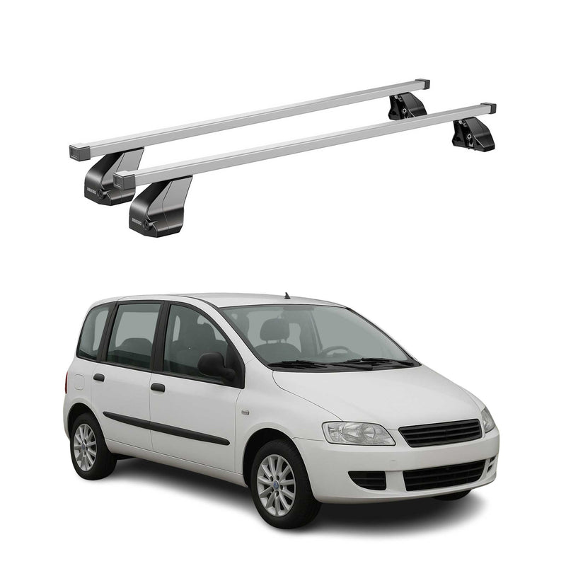 Barres de toit transversales pour Fiat Multipla 2004-2010 Facelift Acier Gris 2x