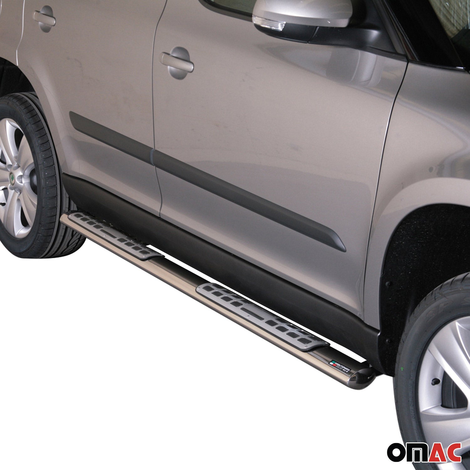 Marchepieds Latéraux pour Skoda Yeti 4x2 2010-2013 Acier Inoxydable Argent