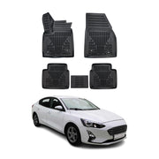 Tapis de sol pour Ford Focus 4 2018-2025 Noir 3D en Caoutchouc TPE 4Pcs
