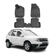 OMAC Tapis de sol pour Dacia Duster 2015-2018 sur mesure en caoutchouc Noir