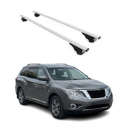 Barres de toit Transversales pour Nissan Pathfinder R52 2013-2021 Fer Argent