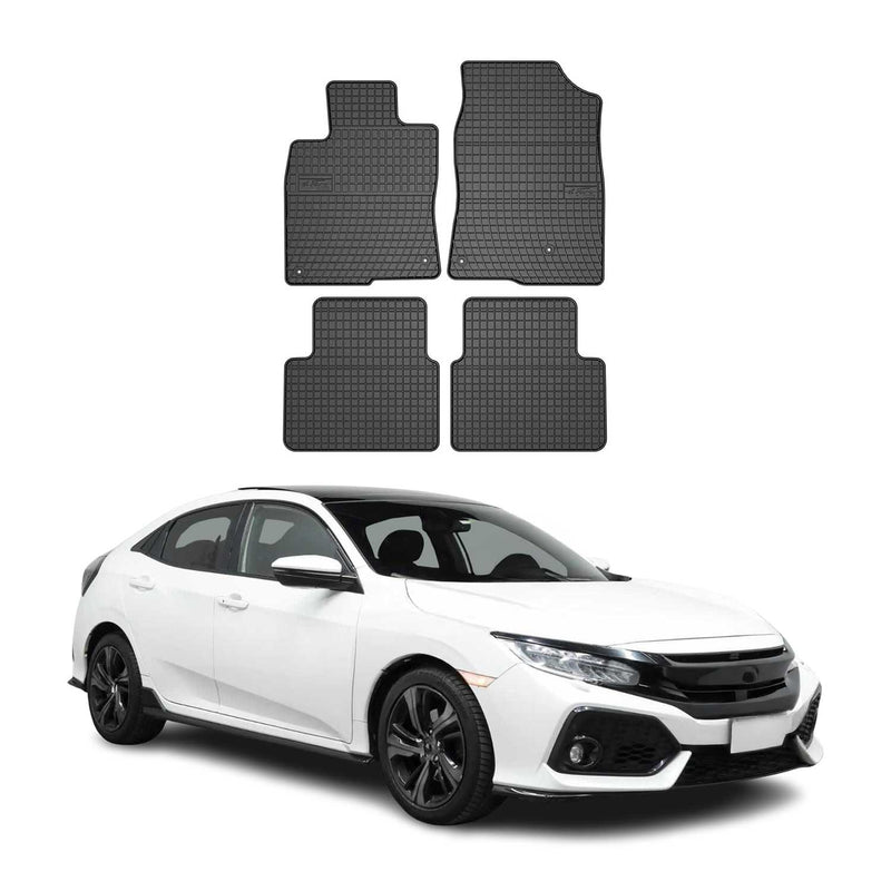 Tapis de Sol pour Honda Civic 2017-2022 Caoutchouc Noir