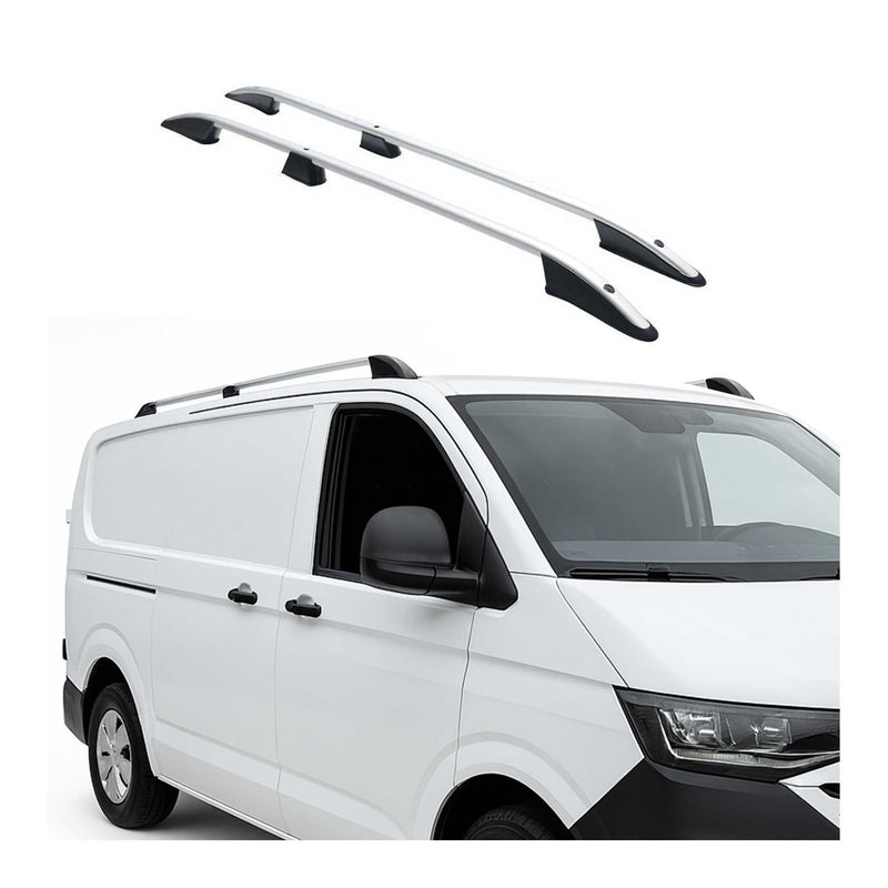 Barres de toit longitudinales pour VW T7 Transporter 2024-2025 L2 Long Alu Gris