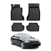 OMAC Tapis de sol caoutchouc pour BMW Série 5 F10 F11 2013-2017 Noir Premium