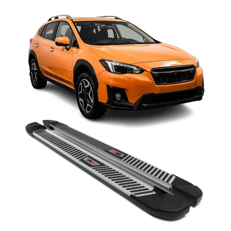 Marchepieds Latéraux pédale pour Subaru XV 2012-2018 Noir Gris Aluminium 2Pcs