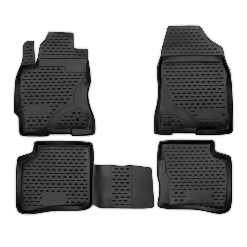 Tapis de sol pour Toyota Prius 2004-2009 en caoutchouc TPE 3D Noir 4Pcs