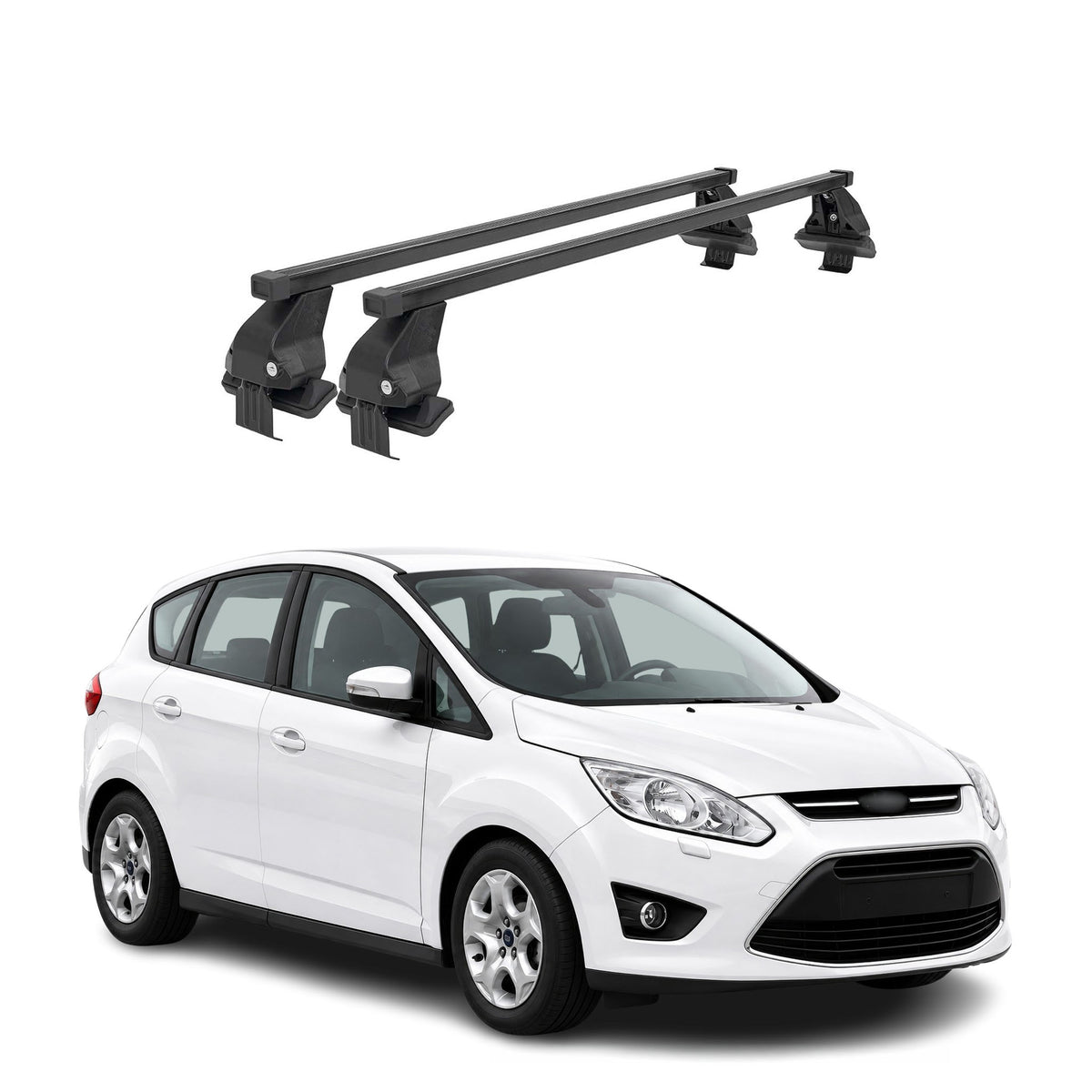Barres Transversales Menabo pour Ford C-Max II 2010-2019 Noir