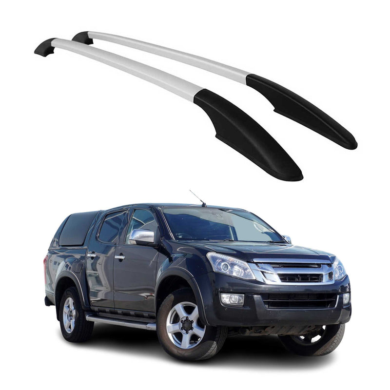 Barres de toit longitudinales pour Isuzu D-Max 2012-2021 en Alu gris