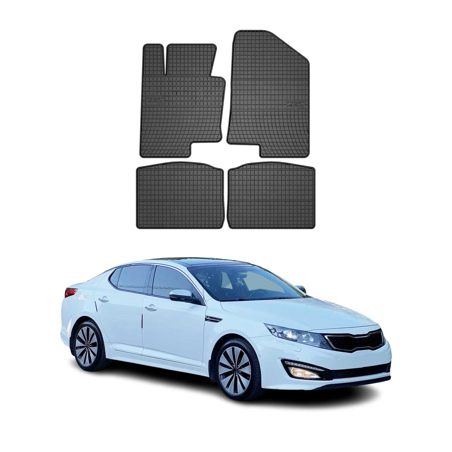 Tapis de Sol pour Kia Optima 2012-2015 Caoutchouc Noir