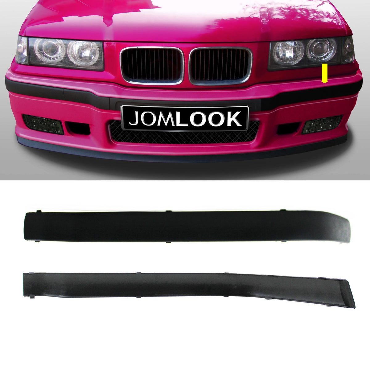 JOM Kit de Baguettes pour BMW E36 Noir 4pcs Polypropylène