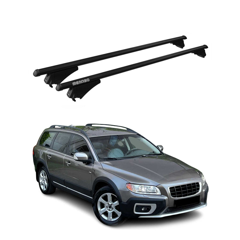 Tiger Barres de toit transversales pour Volvo XC70 P24 2007-2016 Noir
