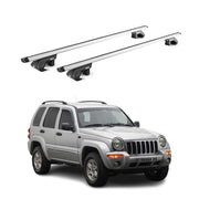 Barres de toit transversales pour Jeep Cherokee KJ KK 2001-2013 Alu Gris 2x ABE