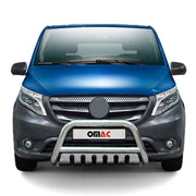 Pare-Buffle Avant Pour Mercedes Vito W447 2014-2019 Pre-FL en Acier Inox Argent