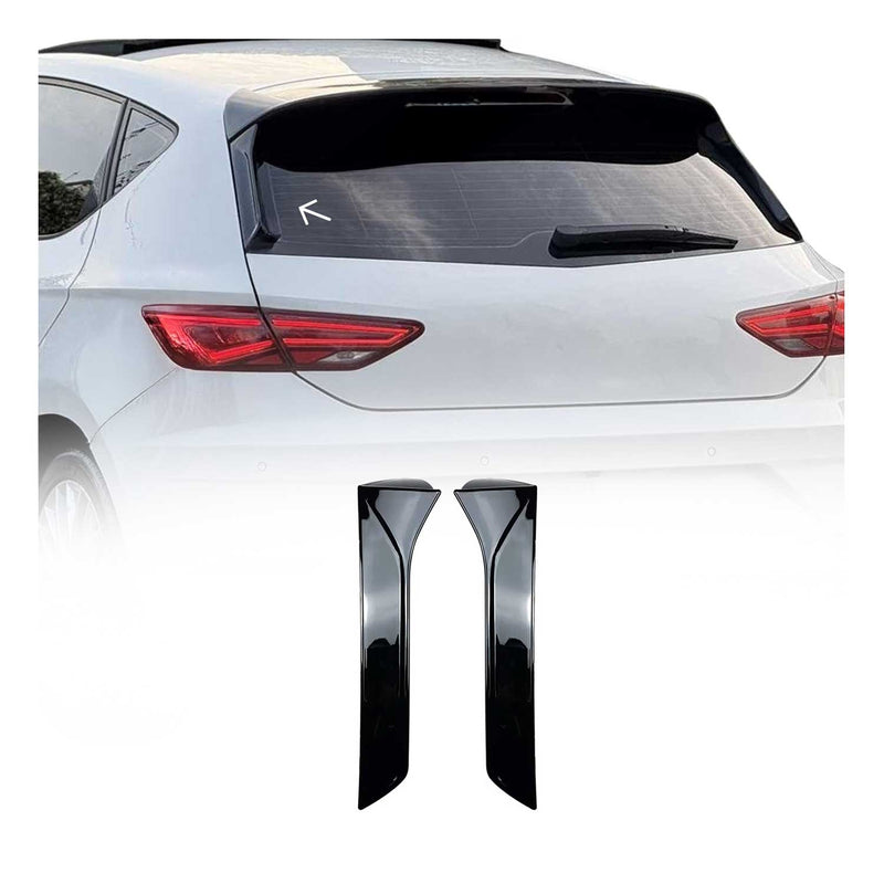 Baguettes pour contour Latérales pour Seat Leon 3 2012-2020 ABS Noir 2x