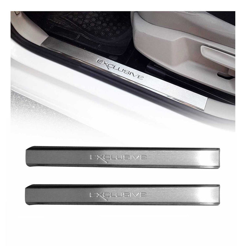 Couverture de Seuil de porte pour VW Golf 2012-2024 inox chromé Exclusive 2Pcs