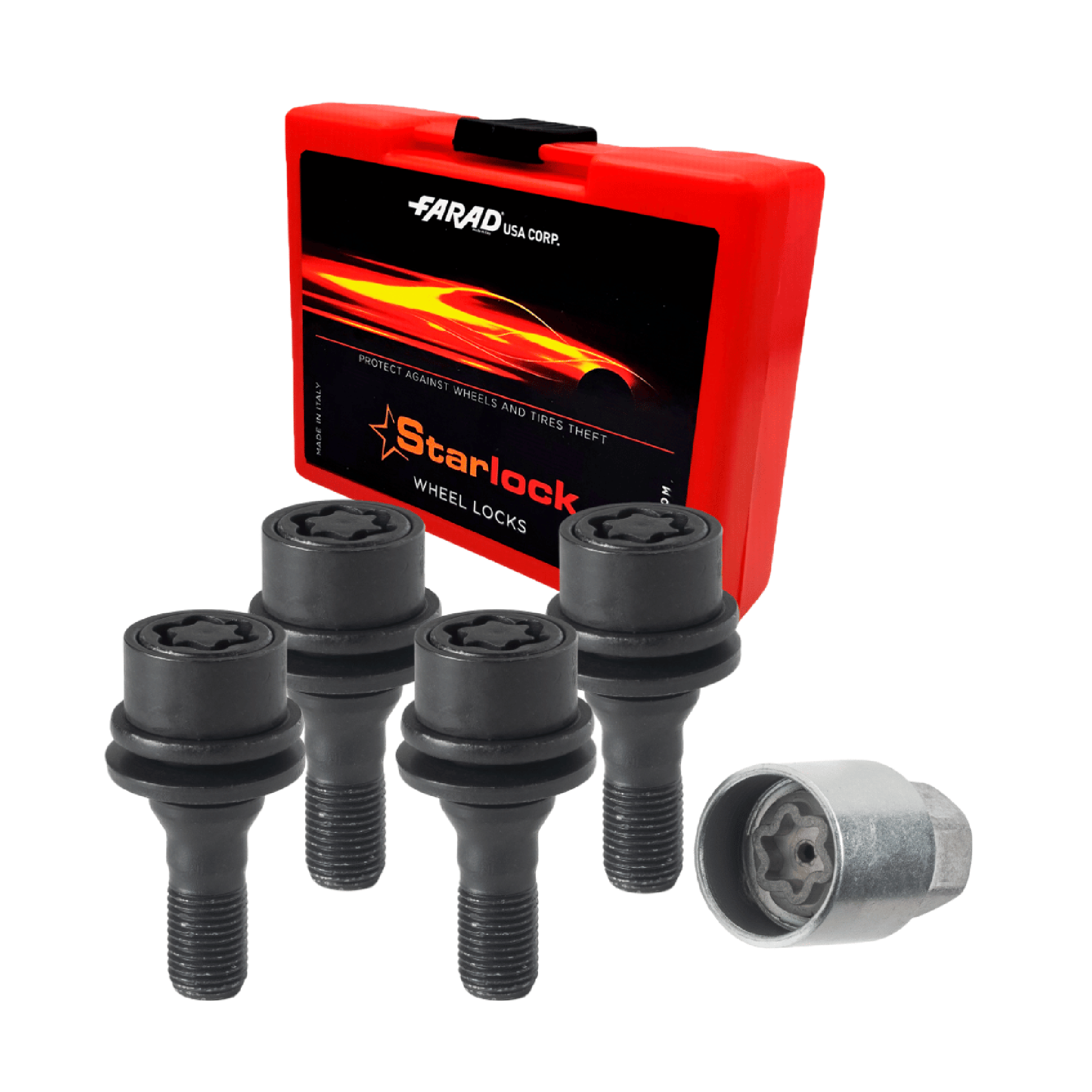Vis de roue antivol pour Peugeot RCZ 2010-2015 Acier Noir lot de 4 M12X1,25