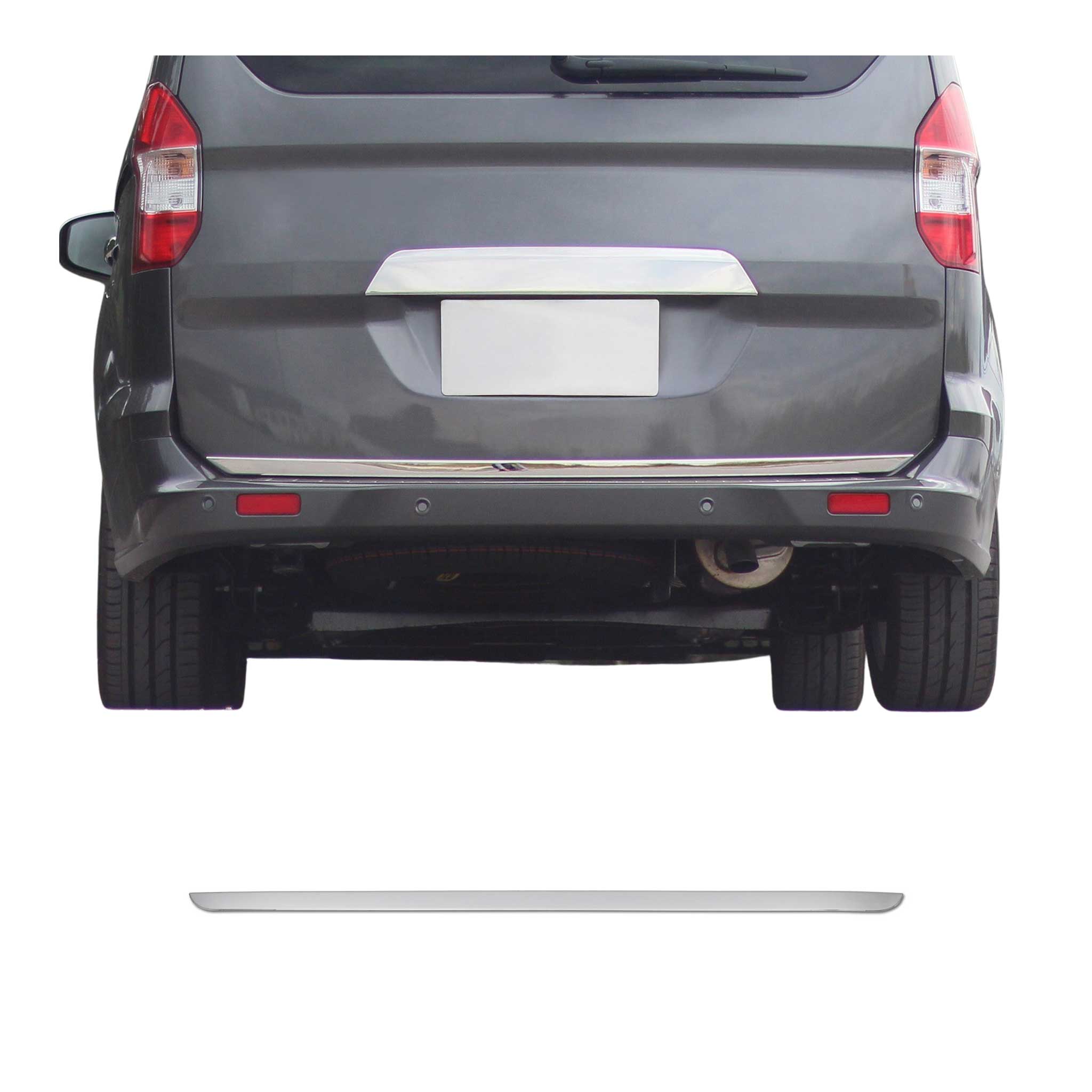 Garniture de Hayon Coffre pour Ford Tourneo Courier 2014-2024 acier inox