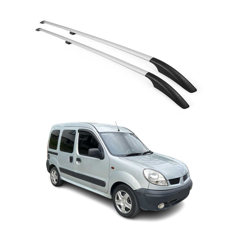 Barres de toit longitudinales pour Renault Kangoo 1996-2007 L1 Aluminium Gris