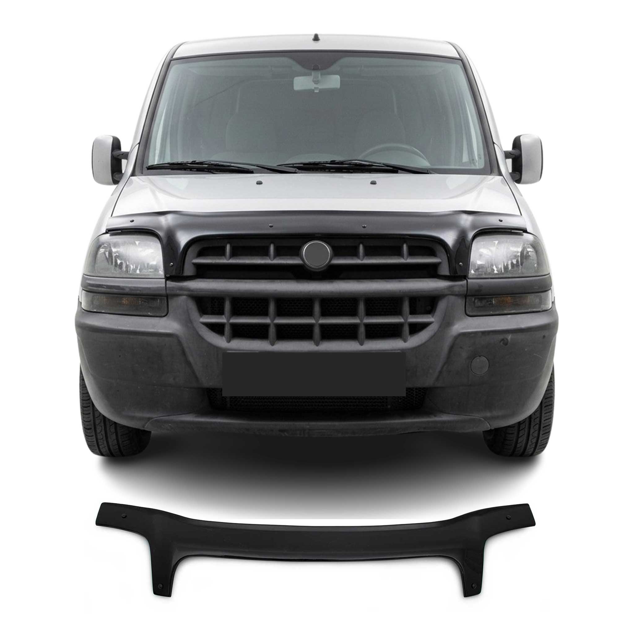 Deflecteurs d'air capot de voiture pour Fiat Doblo 2000-2005 Acrylique Noir