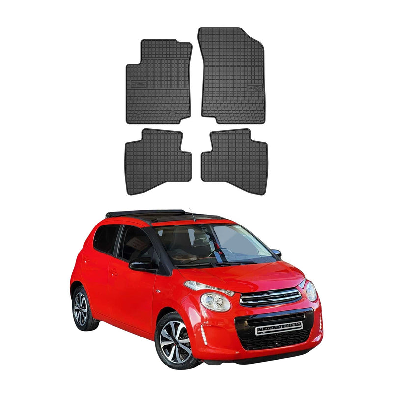 OMAC Tapis de sol pour Citroen C1 2014-2021 Noir en caoutchouc